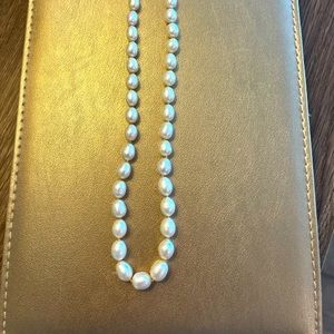 Genuine Pearl Necklace, 16.5” in length.